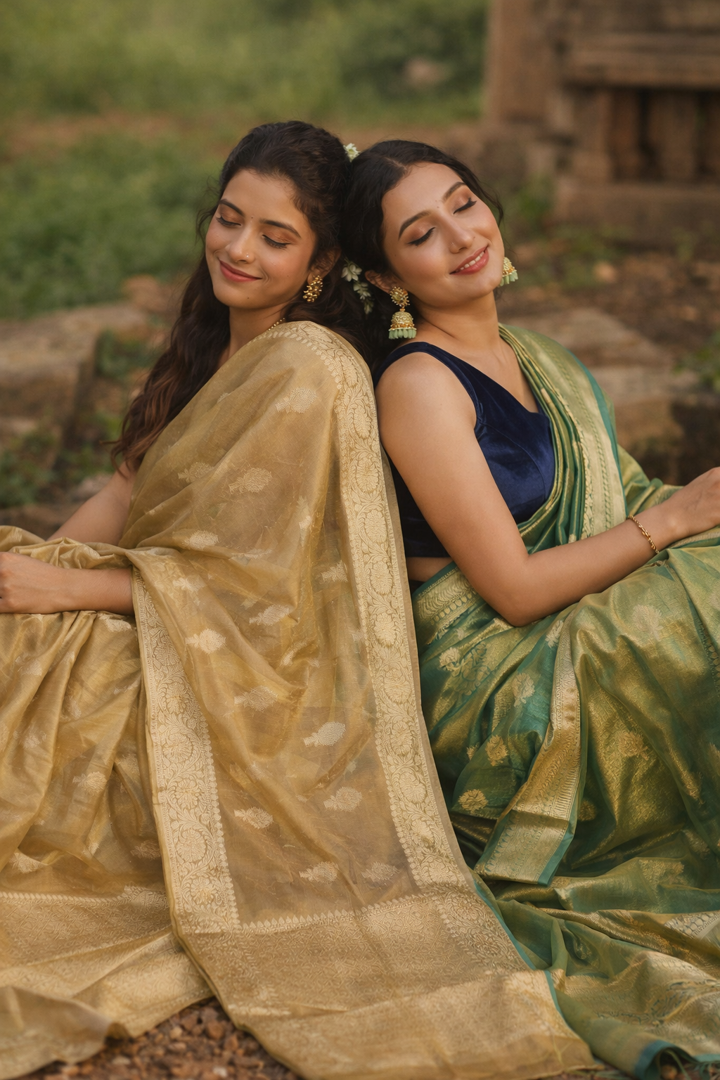 Tussar Tissue Saree